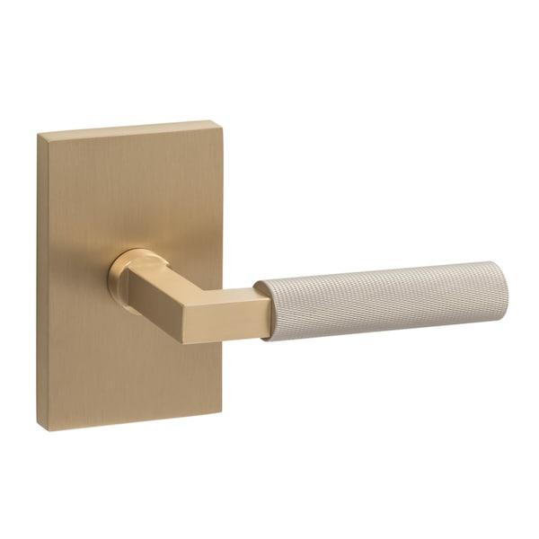 Sure-Loc Hardware Sure-Loc Hardware Levanto Dummy Rosette, Satin Brass, Knurled Grip in Nickel LV100 SB GRIP-KN NI - main